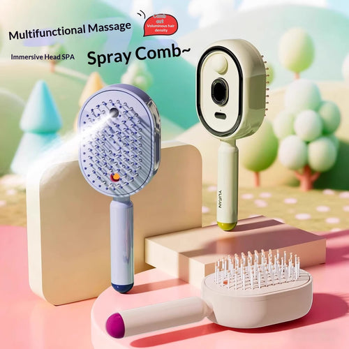 Electric Spray Massage Comb with Essential Oil Atomization